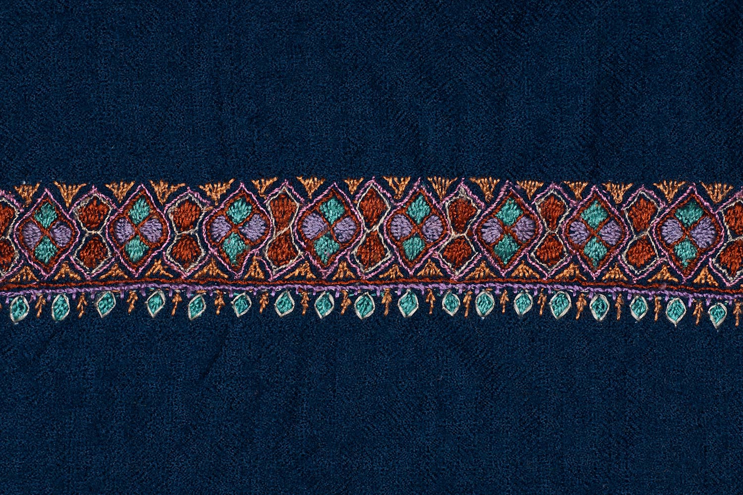 Each scarf measures 12 inches by 60 inches.